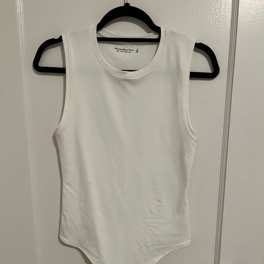 A&F White High Neck Bodysuit